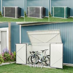Metal Patio Bin Store Bicycle Storage Shed Garden Tool Container Locking