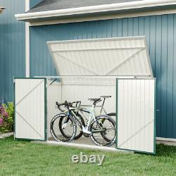 Metal Patio Bin Store Bicycle Storage Shed Garden Tool Container Locking