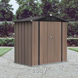 Metal Shed 6 x 4 FT Garden House Storage Large Yard Store Roof Building Tool Box
