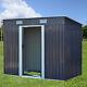 Metal Shed 6 X 4 Ft Outdoor Storage Room Garage Garden Tools Sheds 2.15m² Withbase