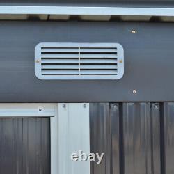 Metal Shed 6 x 4 ft Outdoor Storage Room Garage Garden Tools Sheds 2.15m² withBase