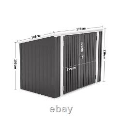 Metal Shed Galvanized Steel Garden Shed Storage House Pent Roof Bike Tool Shed