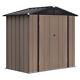 Metal Shed Tool Storage Shed With Foundation Base 6x4ft Pent Roof Outdoor Garden
