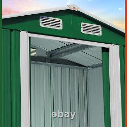 Metal Tool Shed 10x8Ft Garden Shed With Foundation Sliding Door 257x312x177.5cm