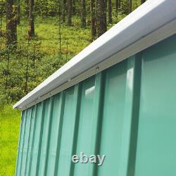 New 6X4 Metal Garden Shed Flat Roof Outdoor Garden Tool Storage House Heavy Duty