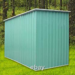 New 6X4 Metal Garden Shed Flat Roof Outdoor Tool Storage House Heavy Duty