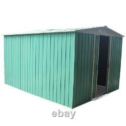 New 8 X 6 Metal Garden Shed Tools Storage Apex Roof with Free Base Framework