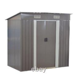 New Metal Garden Shed Storage Sheds Heavy Duty Outdoor Green Grey FREE Base