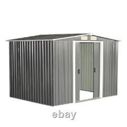New Metal Garden Shed Storage Sheds Outdoor Tool House FREE Base Foundation
