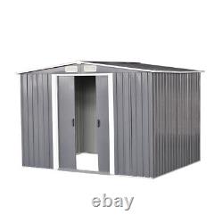 New Metal Garden Shed Storage Sheds Outdoor Tool House FREE Base Foundation