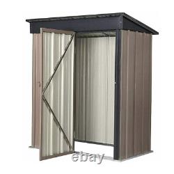 New Metal steel Garden Shed Storage Sheds Heavy Duty Outdoor Brown Lockable Door