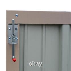 Outdoor 5x3FT Corrugated Metal Garden Storage Shed Lockable 2 Door Roof Tool Box