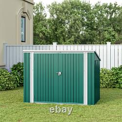 Outdoor Bike Shed Bicycle Tool Storage House Galvanized Steel Garden Pent Roof U