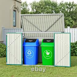 Outdoor Garbage Waste Shed Garden Lockable Metal Sheds Bin Bike Shed Storage 6x4