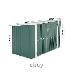 Outdoor Garden Bicycle Shed Bike Tool Storage House Galvanized Steel Pent Roof