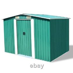 Outdoor Heavy Duty Galvanised Metal Garden Storage Shed Flat/Apex Home MultiSize