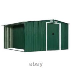 Outdoor Heavy Duty Galvanised Metal Garden Storage Shed Flat/Apex Home MultiSize