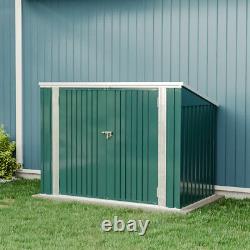 Outdoor Patio Bin Store Bicycle Storage Metal Shed Garden Tool Container Locking