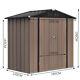 Outdoor Storage Garden Shed Pent/apex Metal Roof Yard Store Tool Box With Base