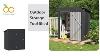 Outdoor Storage Shed Metal Garden Tool Shed For Backyard Patio Lawn Black