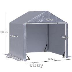 Outsunny 2x2m Temporary Outdoor Waterproof Carport with Steel Frame Accessories