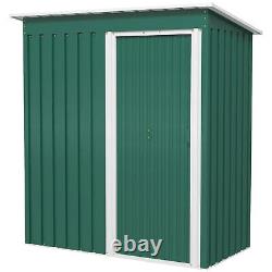 Outsunny 5 x 3ft Garden Storage Shed Sliding Door Sloped Roof Tool Green