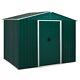 Outsunny 8 X 6ft Garden Storage Shed With Double Sliding Door Outdoor Green