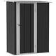 Outsunny Garden Storage Shed With Lockable Door Sloped Roof For Bike Grey