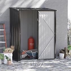 Outsunny Outdoor Storage Shed Steel Garden Shed with Lockable Door for Backyard