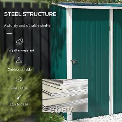 Outsunny Outdoor Storage Shed Steel Garden Shed with Lockable Door for Garden
