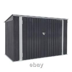 Panana Galvanized Steel Garden Storage Shed Bike Metal Pent Roof Tool Shed House