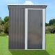 Panana Metal Garden Shed Storage Sheds Outdoor Free Base Foundation Chest Box
