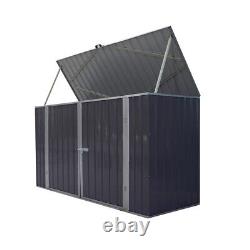Panana Outdoor Garden Metal Storage Shed Bicycle Pent Tool Box House