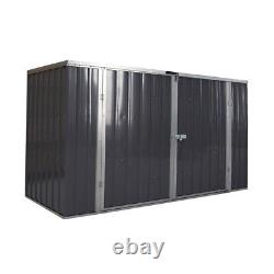 Panana Outdoor Garden Metal Storage Shed Bicycle Pent Tool Box House