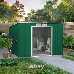 Pent Metal Outdoor Garden Shed Hot-Dipped Galvanised Storage Heavy Duty Cargo