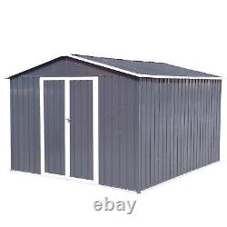 SPARE REPAIR Garden Shed Metal Apex 108FT Outdoor Storage Free Foundation Grey