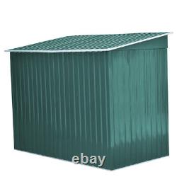 Slope Galvanised Metal Garden Shed 4X8FT & Free Base Outdoor Tool Storage Shed