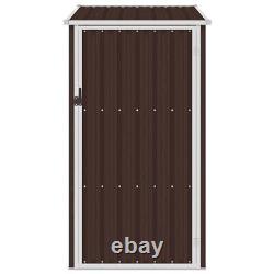 Small Metal Garden Shed Brown Storage Tool Bike Utility Outdoor Pent Chest Box
