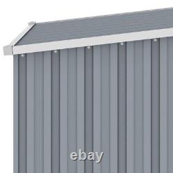 Small Outdoor Grey Storage Shed For Garden And Patio Durable Galvanized Steel