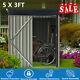 Uk 5x3ft Garden Tool Storage Shed Lockable Door Backyard Bike Bin Tool Storage
