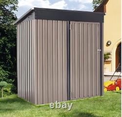XL 5X6ft Garden Storage Metal Steel Shed outdoor lockable Bin Tool Pet Door