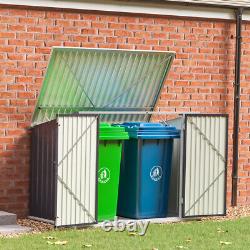 XL Steel Garden Lockable Storage Box Backyard Bike Bin Tool Storage Garbage Room