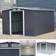 Xxl 10 X 8ft Shed Outdoor Storage Metal Garden Shed Grey House +steel Foundation