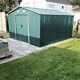 Xxl 10x8ft Shed Outdoor Storage Metal Garden Shed + Heavy Steel Foundation Green