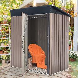 5x3ft Metal Garden Shed Outdoor Tool Storage Organizer Petite Maison Porte Verrouillable