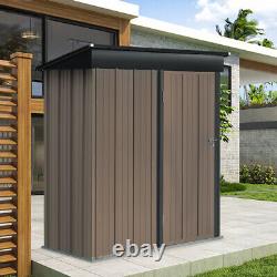 6x5ft, 5x3ft Metal Garden Shed Outdoor Yard Tools Maison Porte Coulissante Ou Supportable