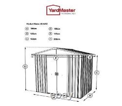 765 Renvoyé Yardmaster Apex Metal Garden Shed Maximum External Taille 6'8x 4'6