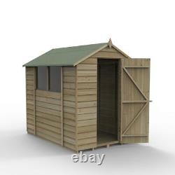 7x5 Sur chevauchement traité sous pression Base de cabane de jardin en bois en forme de pointe / Options d'installation