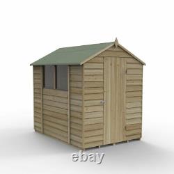 7x5 Sur chevauchement traité sous pression Base de cabane de jardin en bois en forme de pointe / Options d'installation