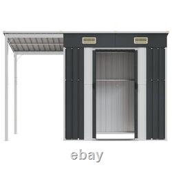 Abri de jardin en métal avec toit prolongé en acier pour le stockage des remises lourdes en extérieur